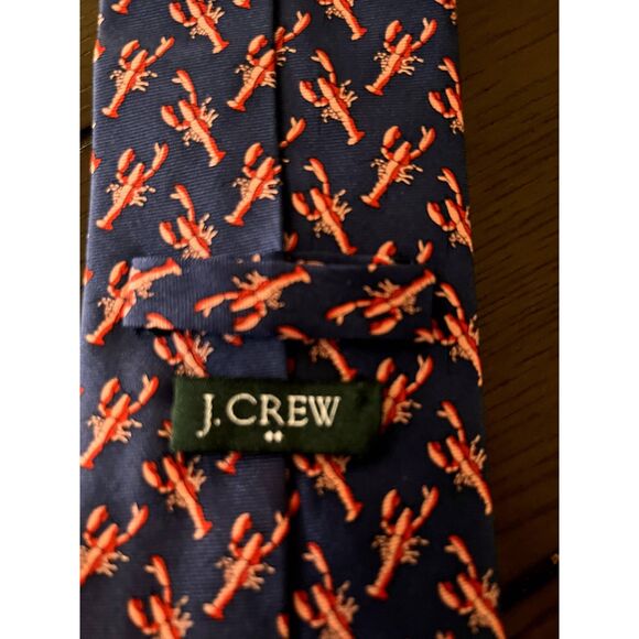 J.Crew Silk Lobster Print Tie - Picture 2 of 3